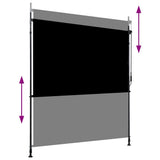 Outdoor Roller Blind 200x270 cm Anthracite