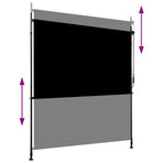 Outdoor Roller Blind 200x270 cm Anthracite