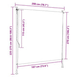 Outdoor Roller Blind 200x270 cm Anthracite