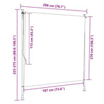 Outdoor Roller Blind 200x270 cm Anthracite