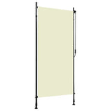 Outdoor Roller Blind 100x270 cm Cream - Front View