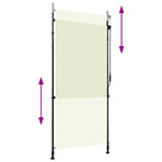 Outdoor Roller Blind 100x270 cm Cream