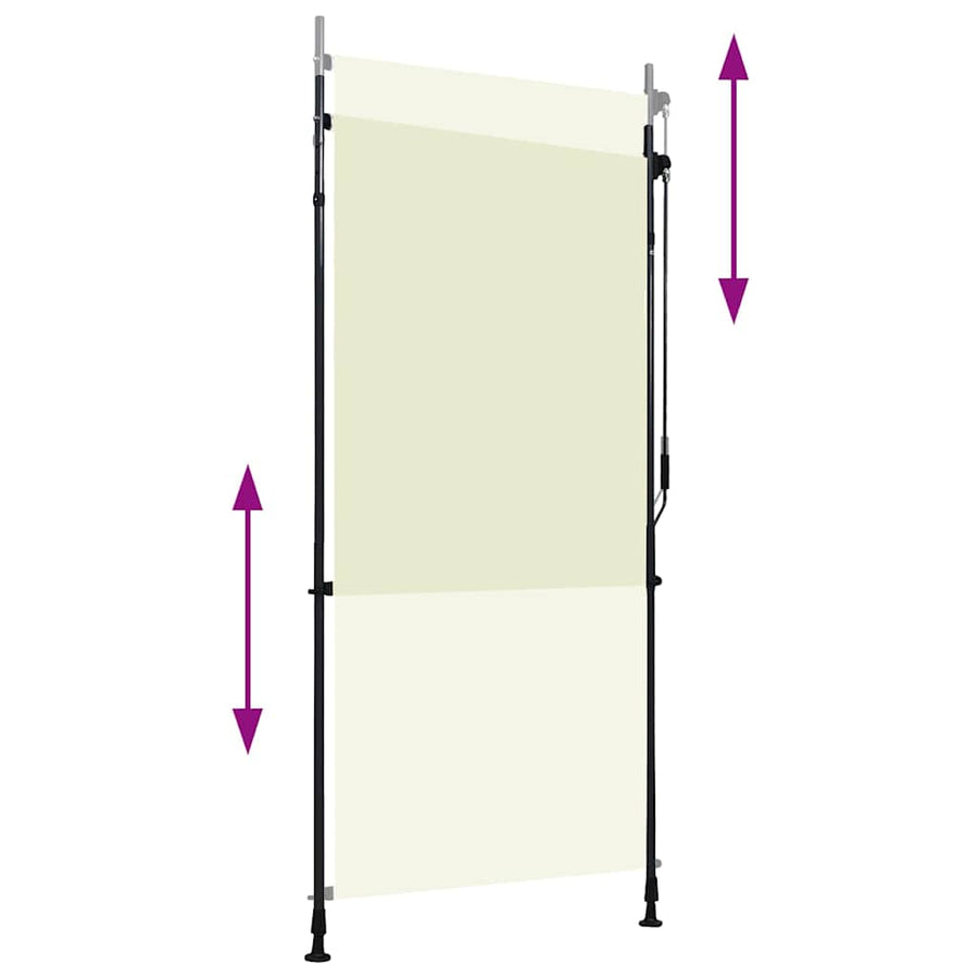 Outdoor Roller Blind 100x270 cm Cream