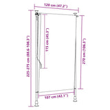 Outdoor Roller Blind 120x270 cm Cream