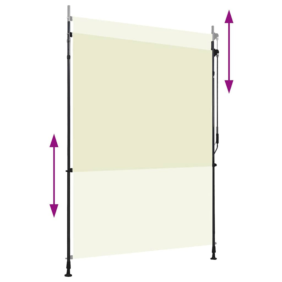 Outdoor Roller Blind 150x270 cm Cream