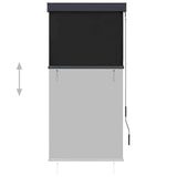 Outdoor Roller Blind 80x250 cm Anthracite - Side View