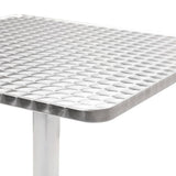 Garden Table Silver 60x60x70 cm Aluminium - Top-Down View