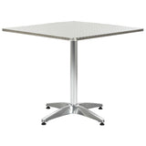Garden Table Silver 80x80x70 cm Aluminium
