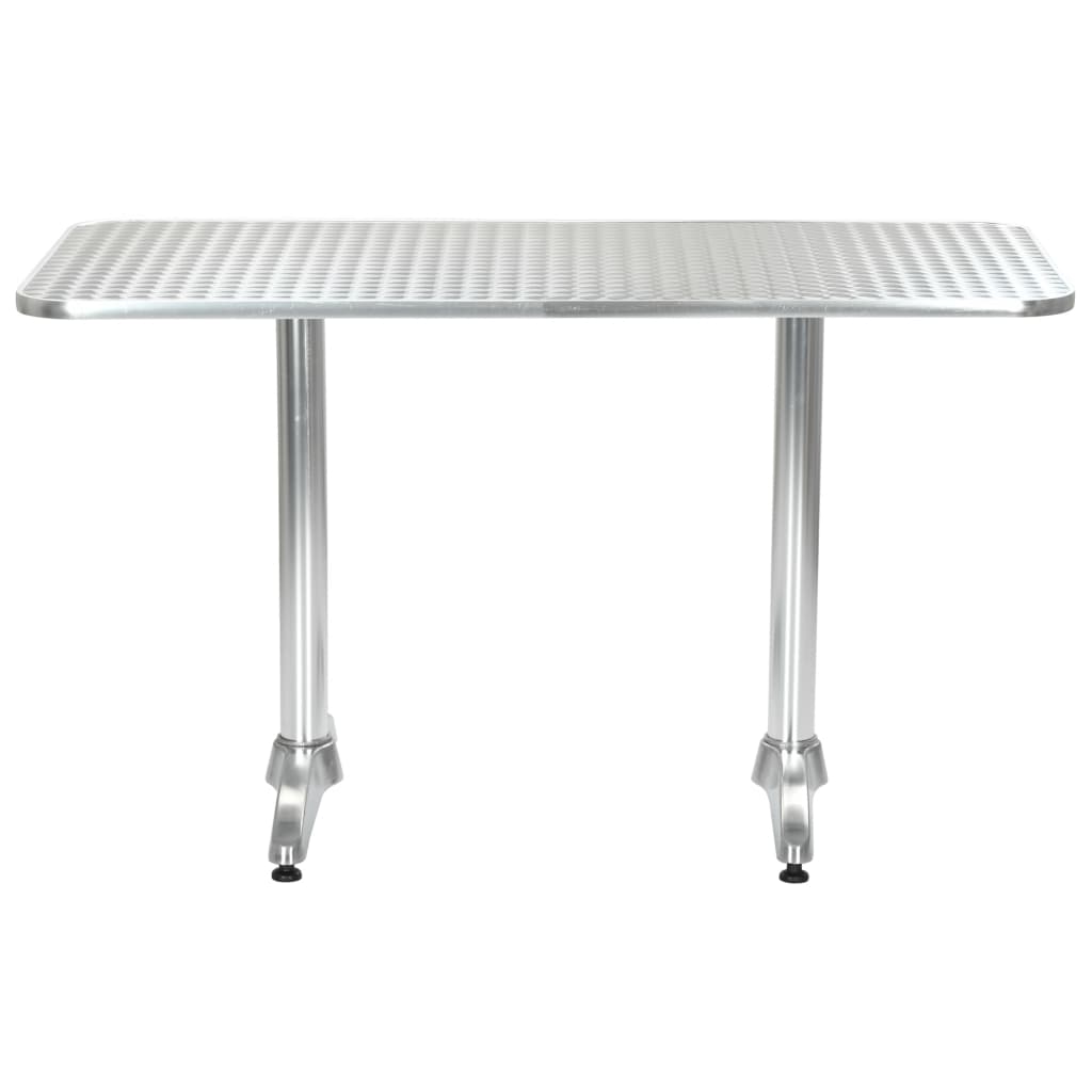 Garden Table Silver 120x60x70 cm Aluminium