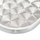 Garden Table Silver 120x60x70 cm Aluminium - 45-Degree Angle