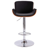 Bar Stool Black Faux Leather - Front View