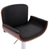 Bar Stool Black Faux Leather - Rear View