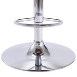 Bar Stool Black Faux Leather - Close-Up Angle