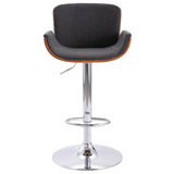 Bar Stool Grey Fabric - Front View