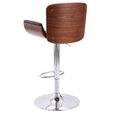 Bar Stool Grey Fabric - Top-Down View