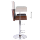 Bar Stool Grey Fabric - 45-Degree Angle