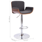 Bar Stool Grey Fabric - Low Angle