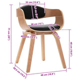 Dining Chairs 2 pcs Bent Wood and Faux Leather - Extra Image