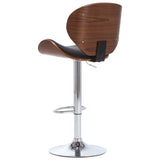 Bar Stool Black Faux Leather - Side View