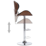 Bar Stool Black Faux Leather - Top-Down View