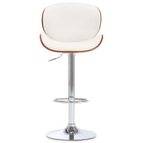 Bar Stool White Faux Leather