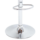 Bar Stool White Faux Leather - Rear View
