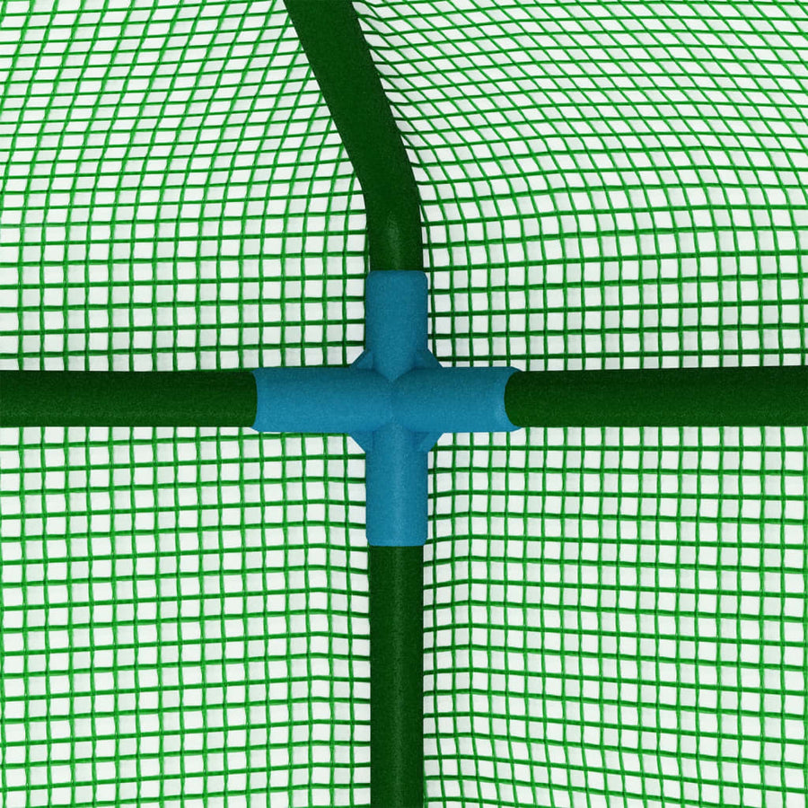 Greenhouse with Shelves Steel 143x143x195 cm