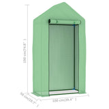 Greenhouse with Steel Frame 0.5 m? 1x0.5x1.9 m