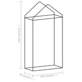 Greenhouse with Steel Frame 0.5 m? 1x0.5x1.9 m
