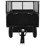 Tipping Trailer for Lawn Mower 300 kg Load - Side View