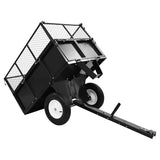 Tipping Trailer for Lawn Mower 300 kg Load - Rear View