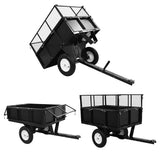 Tipping Trailer for Lawn Mower 300 kg Load - Low Angle