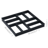 Pavement Moulds 2 pcs 40x40x4 cm Plastic - Rear View