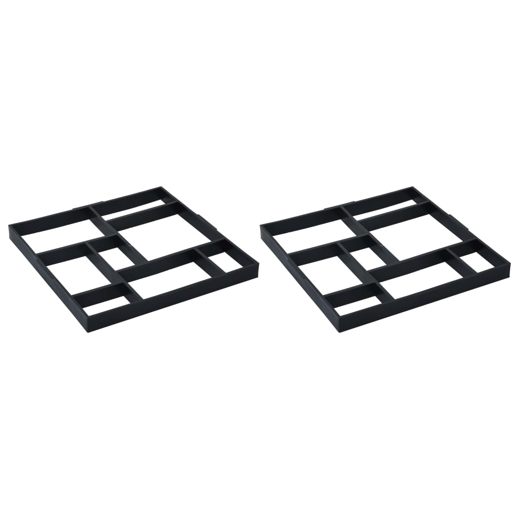 Pavement Moulds 2 pcs 50.4x50.4x4.3 cm Plastic