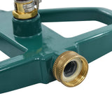Rotary Sprinkler Green 21x22x13 cm Metal - Top-Down View