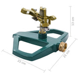 Rotary Sprinkler Green 21x22x13 cm Metal - 45-Degree Angle