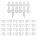 Lawn Edgings 25 pcs White 10 m PP