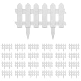 Lawn Edgings 25 pcs White 10 m PP - Front View