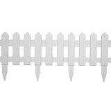 Lawn Edgings 25 pcs White 10 m PP - Top-Down View