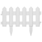 Lawn Edgings 25 pcs White 10 m PP