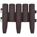 Lawn Edgings 36 pcs Brown 10 m PP