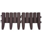 Lawn Edgings 36 pcs Brown 10 m PP