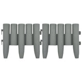 Lawn Edgings 36 pcs Grey 10 m PP - Top-Down View