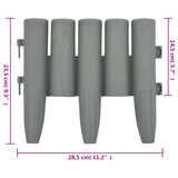 Lawn Edgings 36 pcs Grey 10 m PP - Close-Up Angle