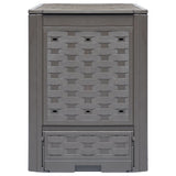 Garden Composters 2 pcs Brown 60x60x83 cm 600 L Plastic Rattan - Front View