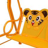Kids Swing Bench Yellow 115x75x110 cm Fabric - 45-Degree Angle