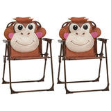 3 Piece Kids' Garden Bistro Set with Parasol Brown - Front View