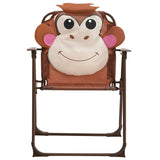 3 Piece Kids' Garden Bistro Set with Parasol Brown - Top-Down View