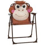 3 Piece Kids' Garden Bistro Set with Parasol Brown - 45-Degree Angle