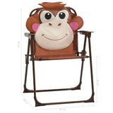 3 Piece Kids' Garden Bistro Set with Parasol Brown - Extra Image